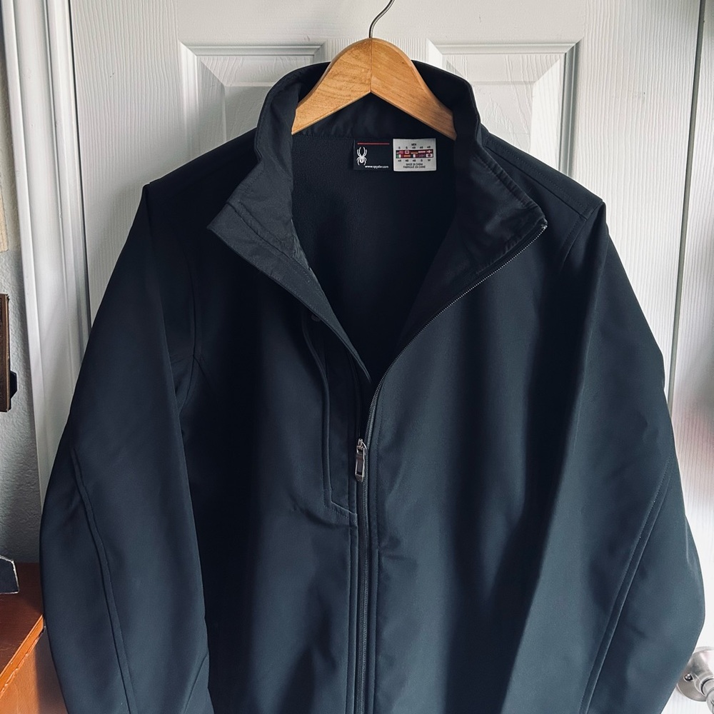 Spyder black elevation softshell utility jacket n… - image 2